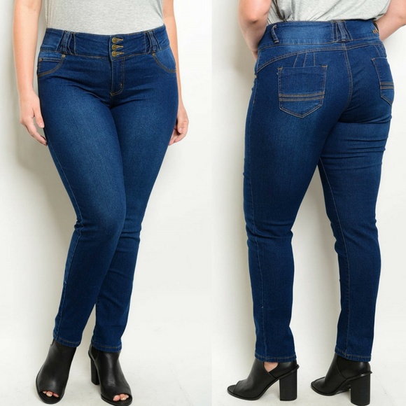 Kaba Denim - Dark Blue Plus Size Jeans {Kaba}